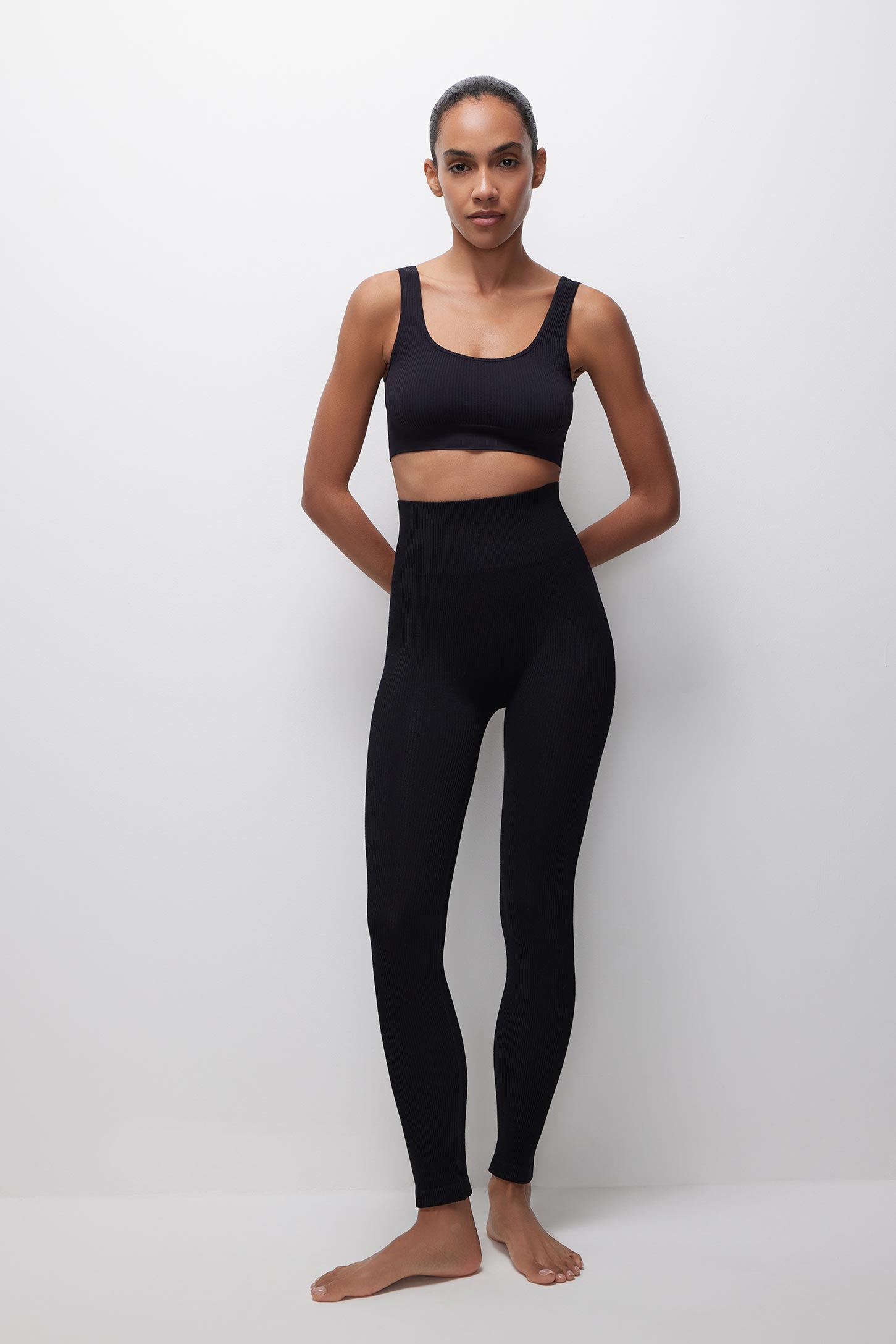 High-waist ribbed bamboo leggings Base